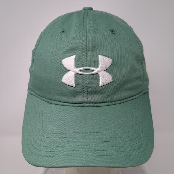 Under Armour Slideback Baseball Cap Green One Size Adjustable Embroidered - Picture 2 of 9